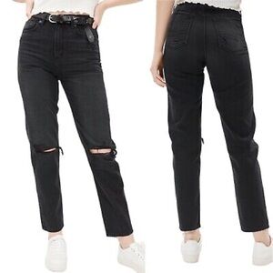 AE American Eagle Highest Waist Mom Jean Black Size 12